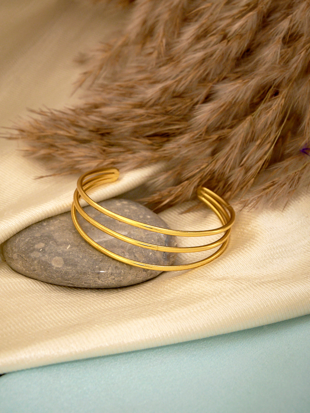 Women Stainless Steel Gold-Plated Bracelet