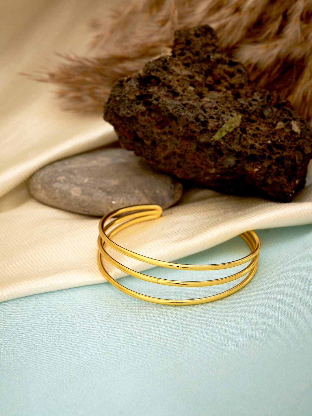 Women Stainless Steel Gold-Plated Bracelet
