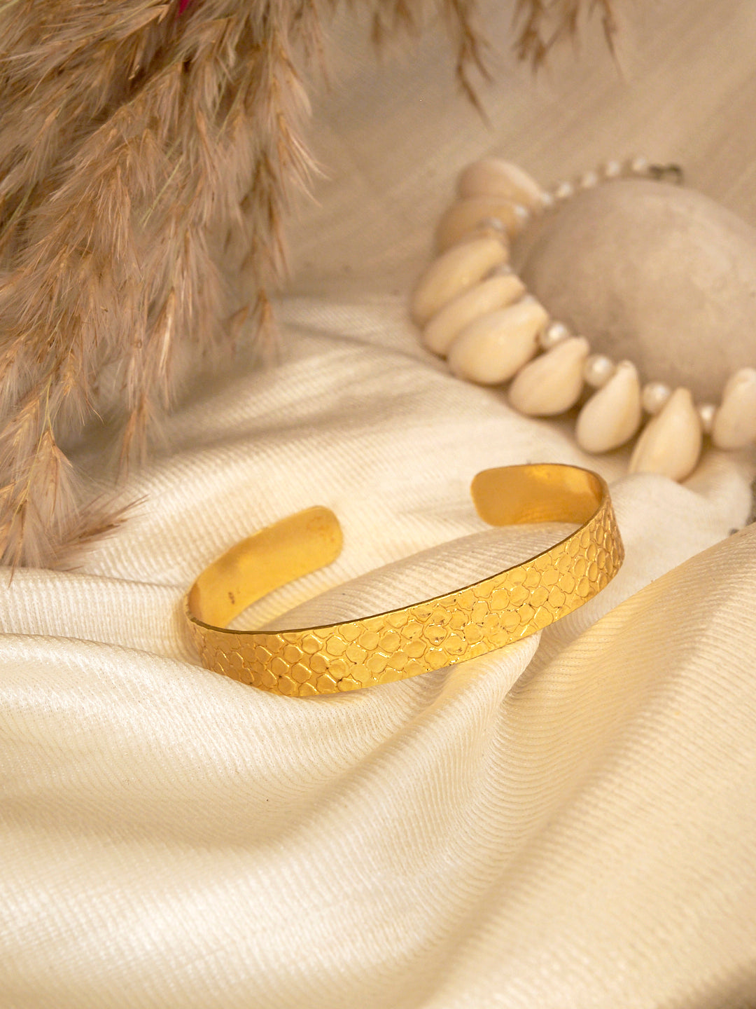 Women Gold-Plated Cuff Bracelet