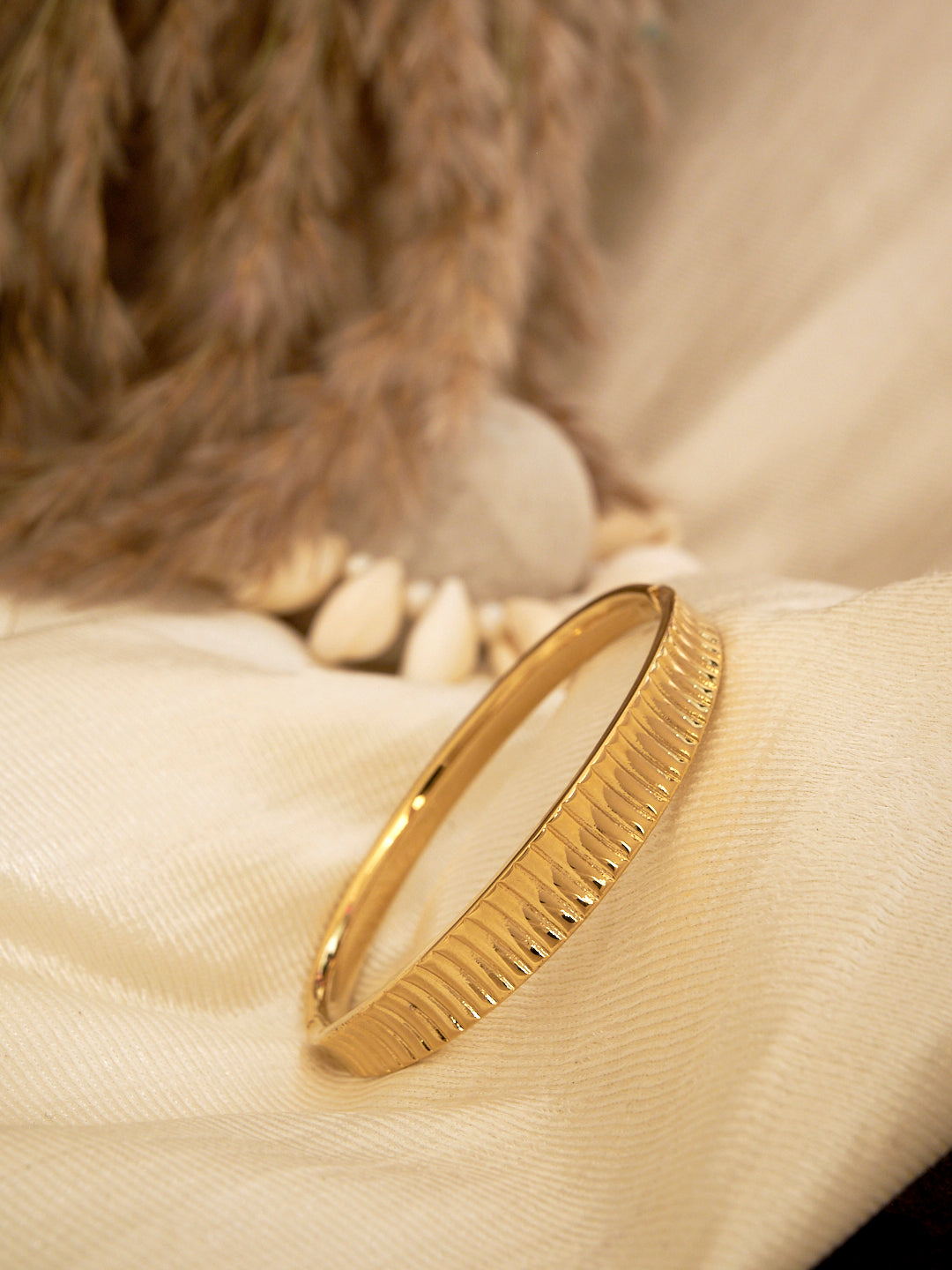 Gold-Plated Kada Bracelet
