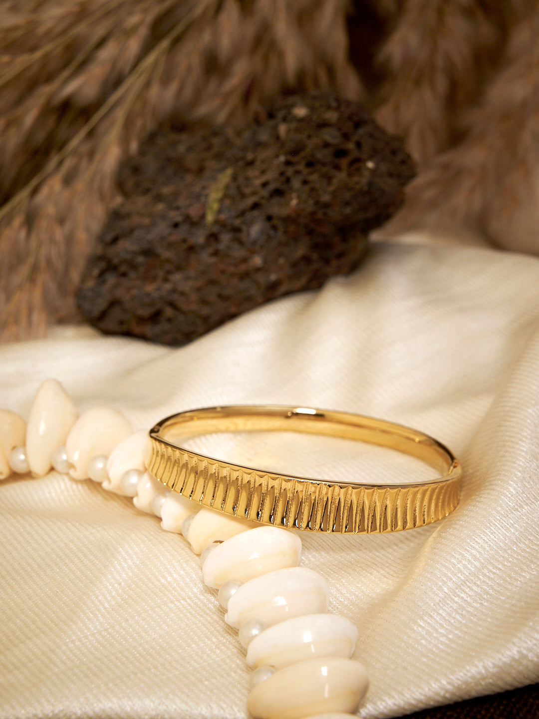 Gold-Plated Kada Bracelet