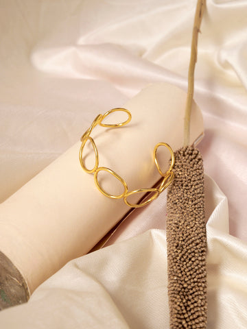 Women 18K Gold-Plated Cuff Bracelet
