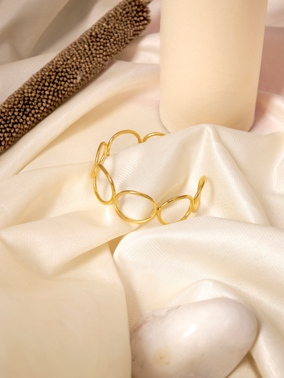 Women 18K Gold-Plated Cuff Bracelet