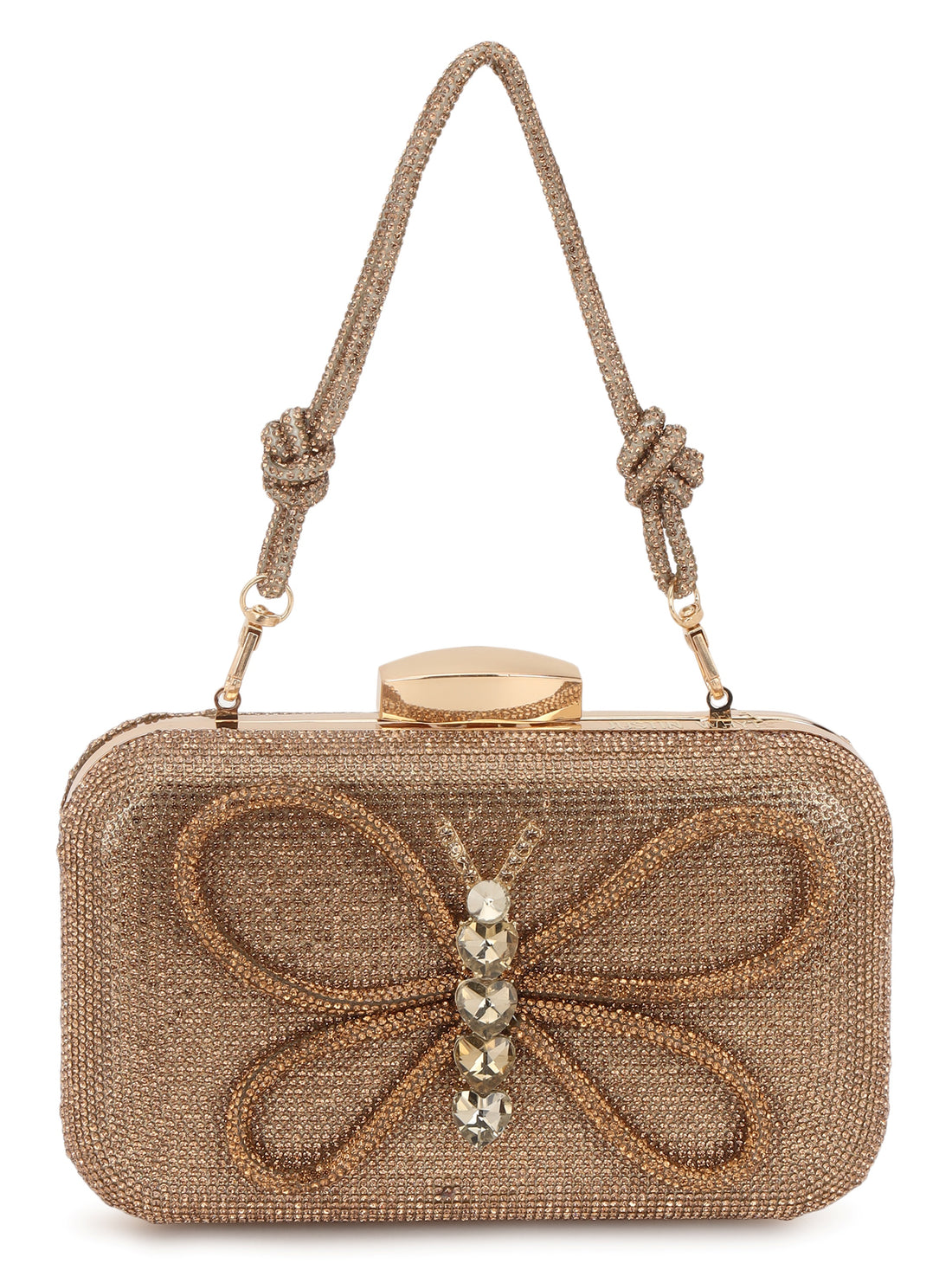 Embellished Bronze Handbag