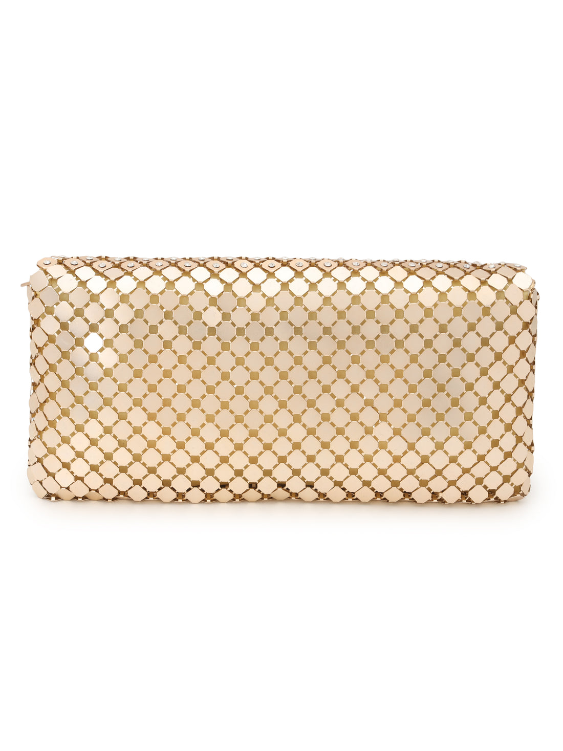 Embellished Golden Metallic Sling Bag