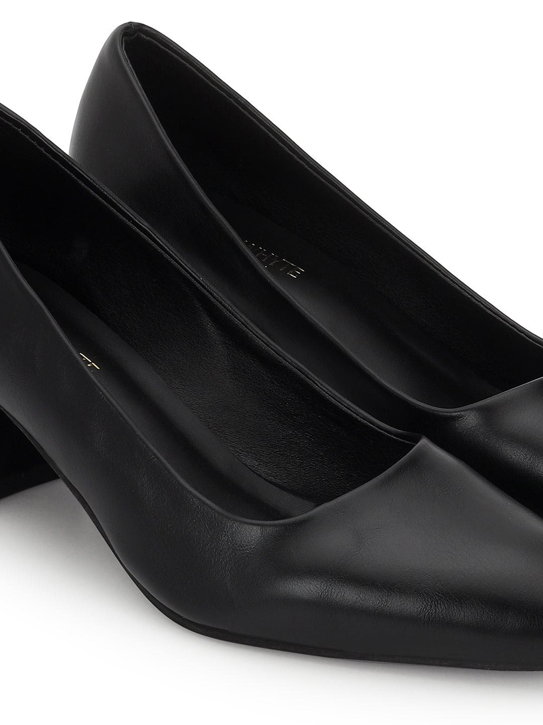 Formal Black Block Heel Pumps
