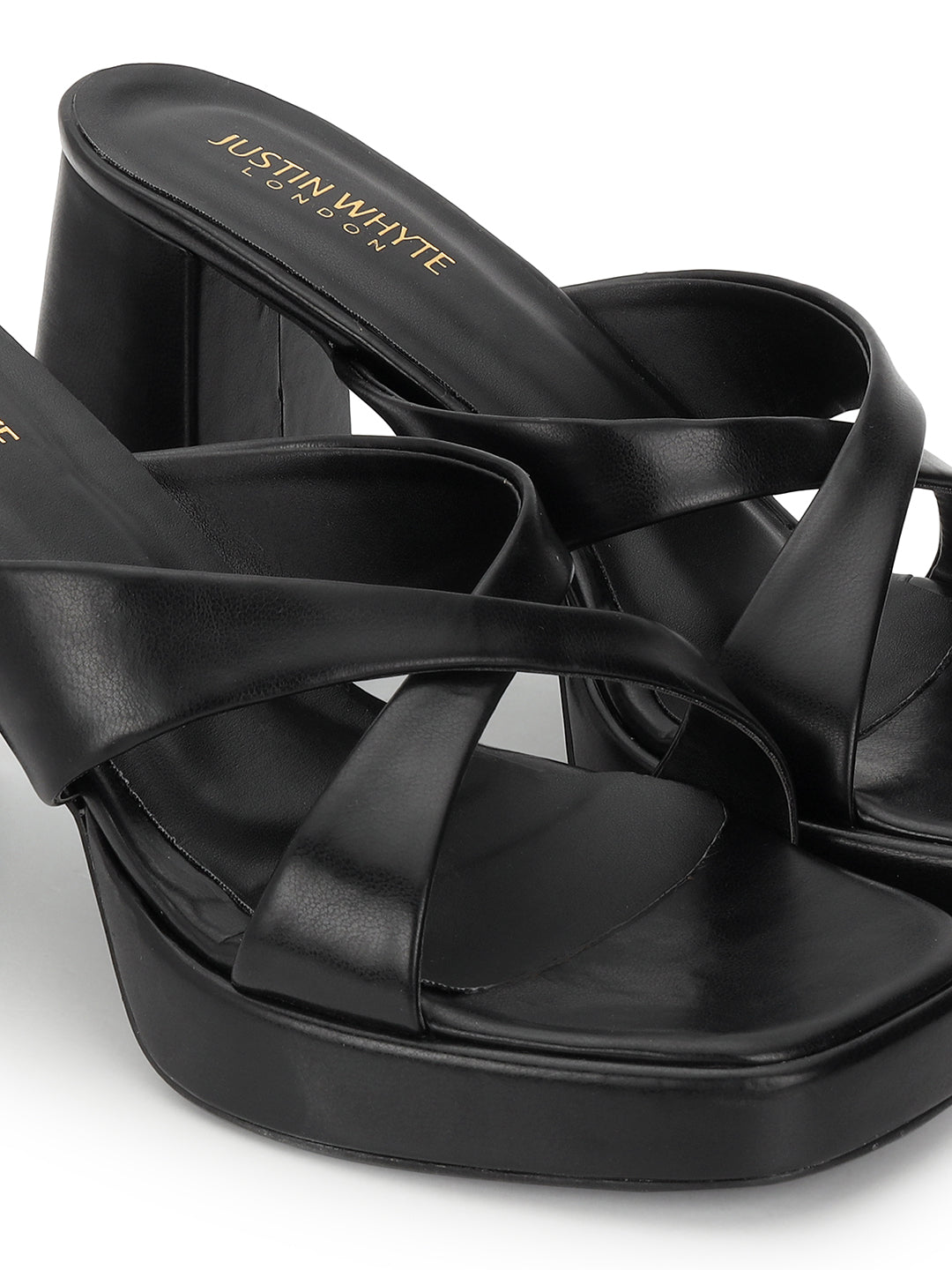 Stylish Black Block Heel Sandals