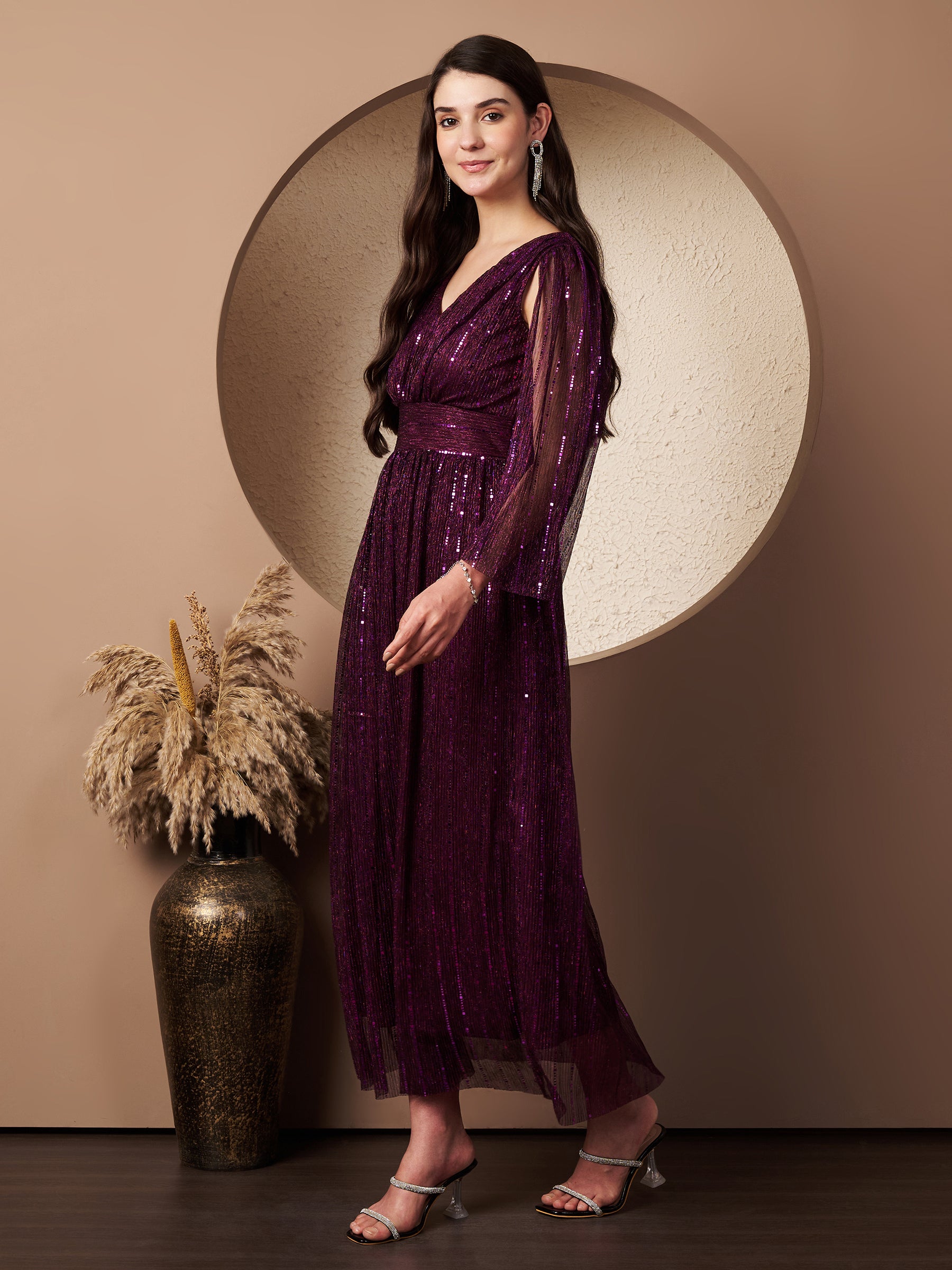 Embellished Fit & Flair Dress