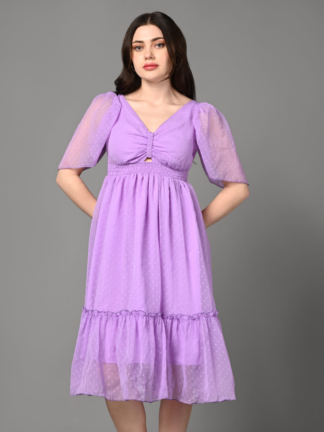 Fancy Lavender Ruffled Dress