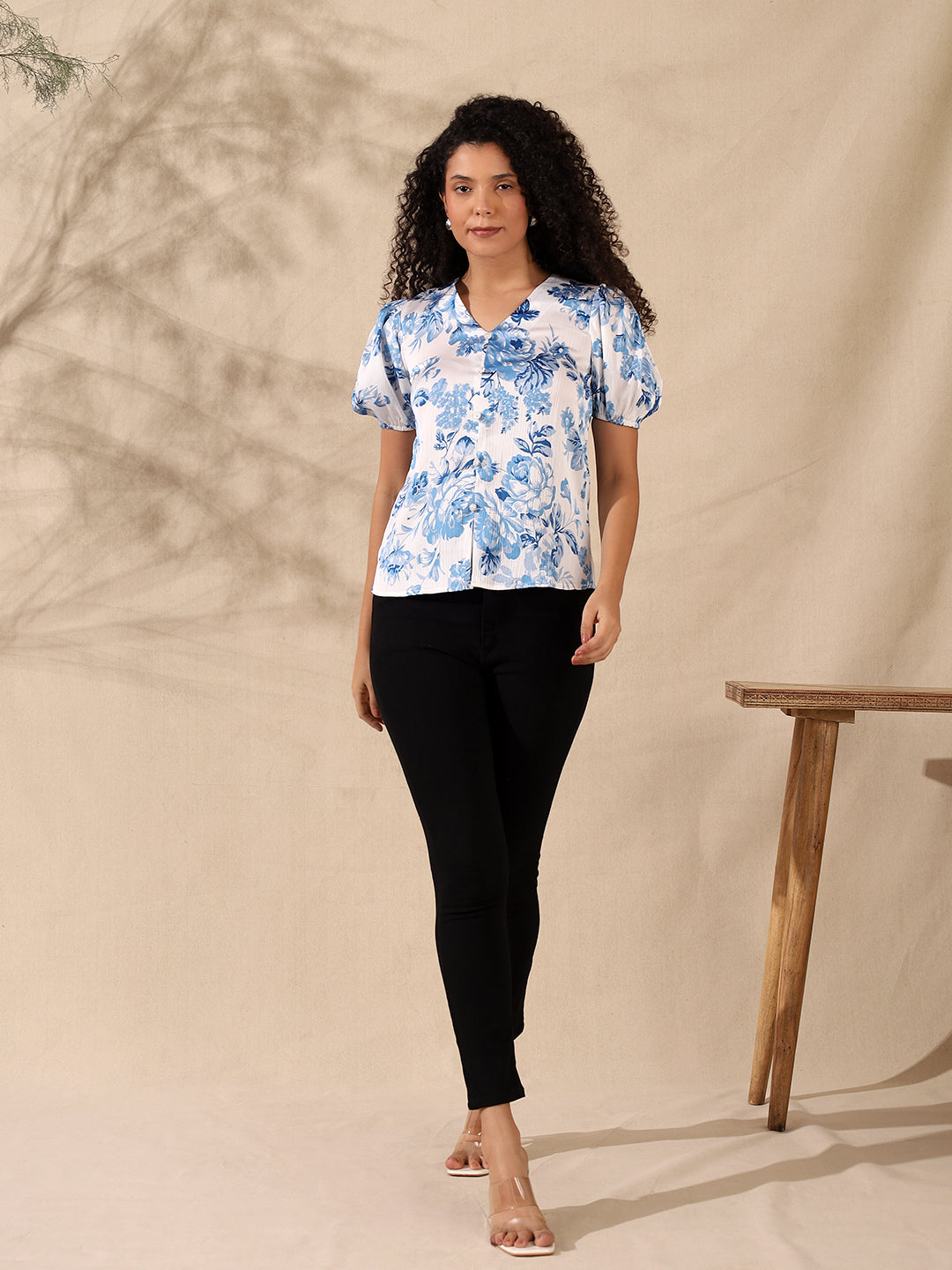 Printed Chiffon Top