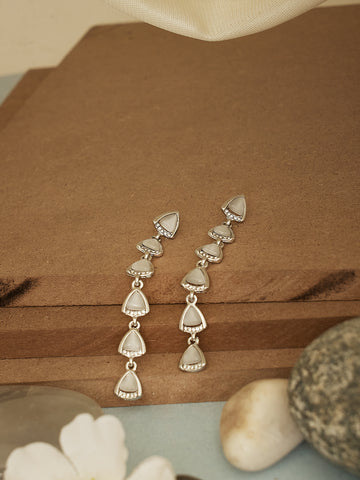 Women Pearls Studded Drop Earrings