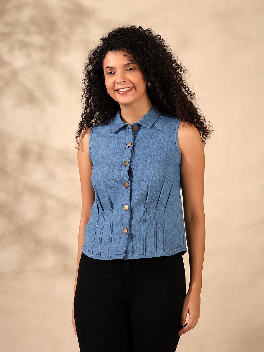 Denim Shirt Top
