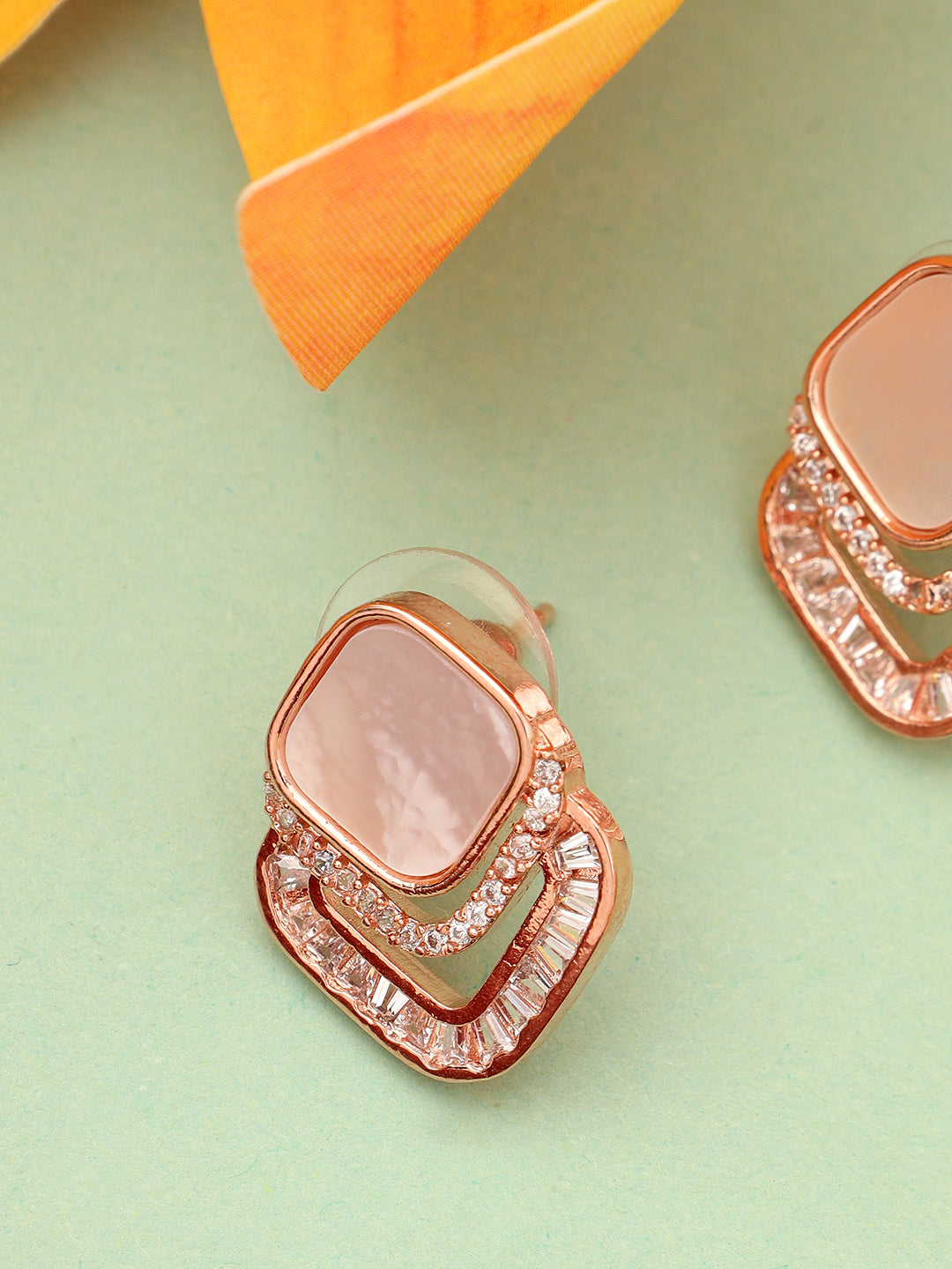 Women Rose Gold Earrings