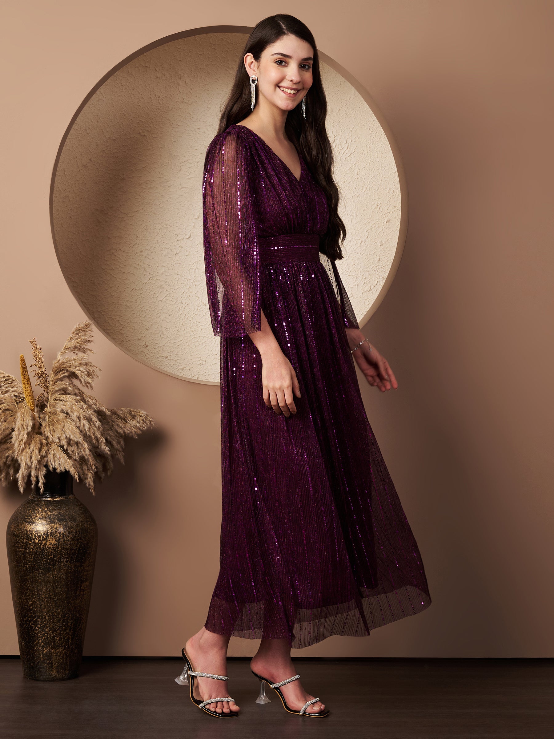 Embellished Fit & Flair Dress