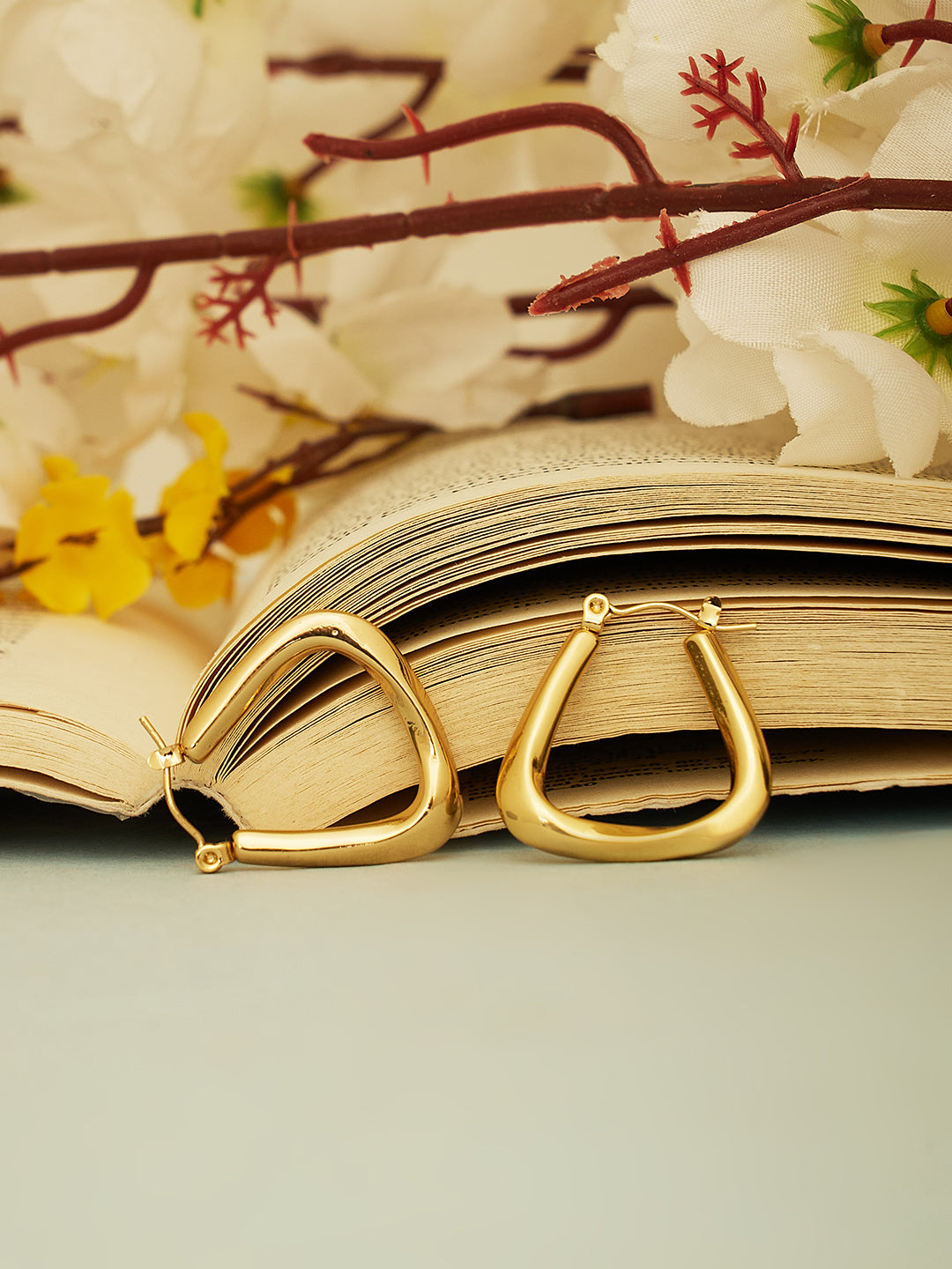Women Gold-Plated Hoop Earrings