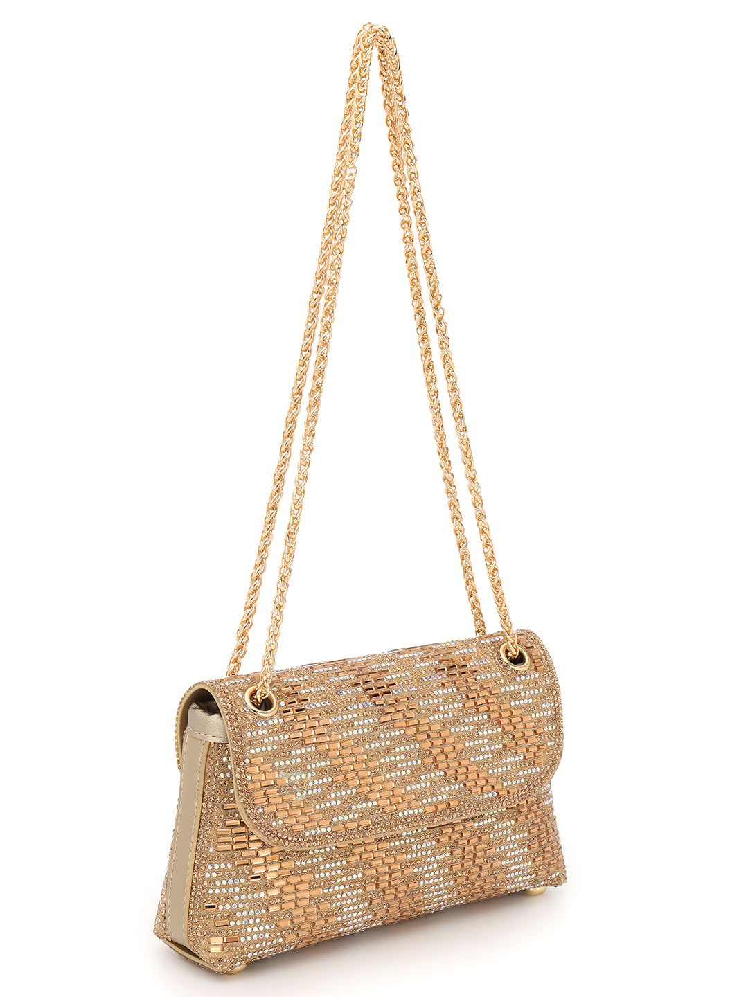 Embellished Golden Sling Bag