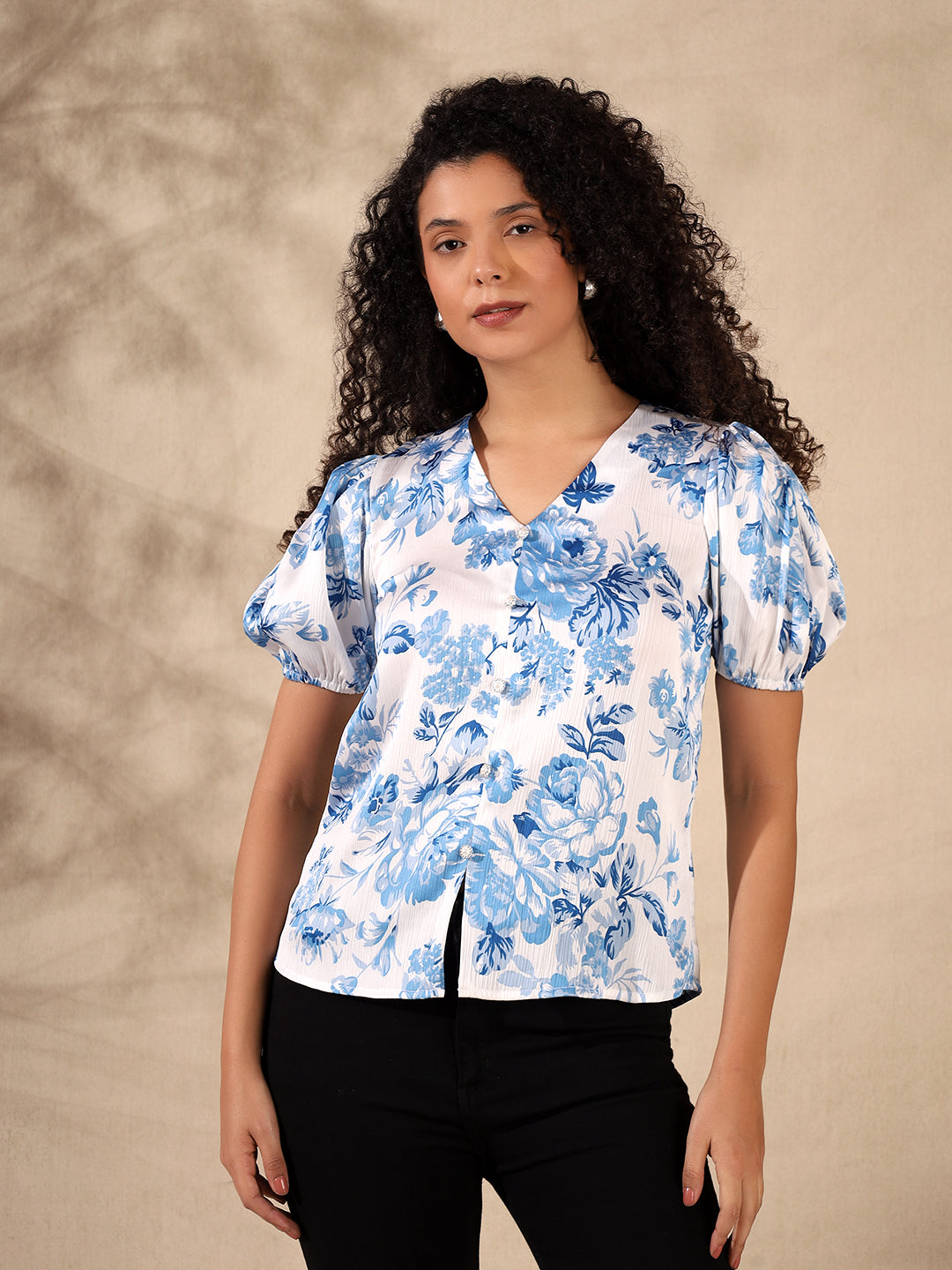 Printed Chiffon Top