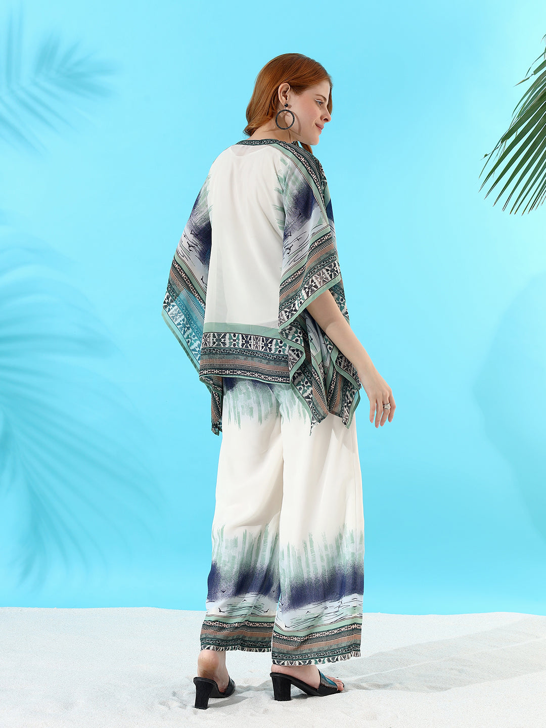V-neck Printed Coord set