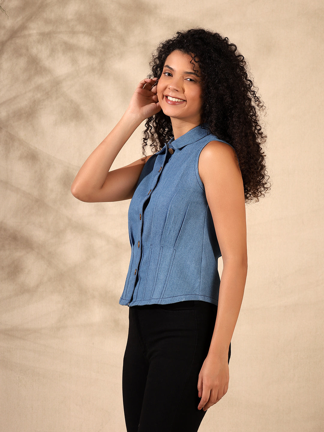 Denim Shirt Top