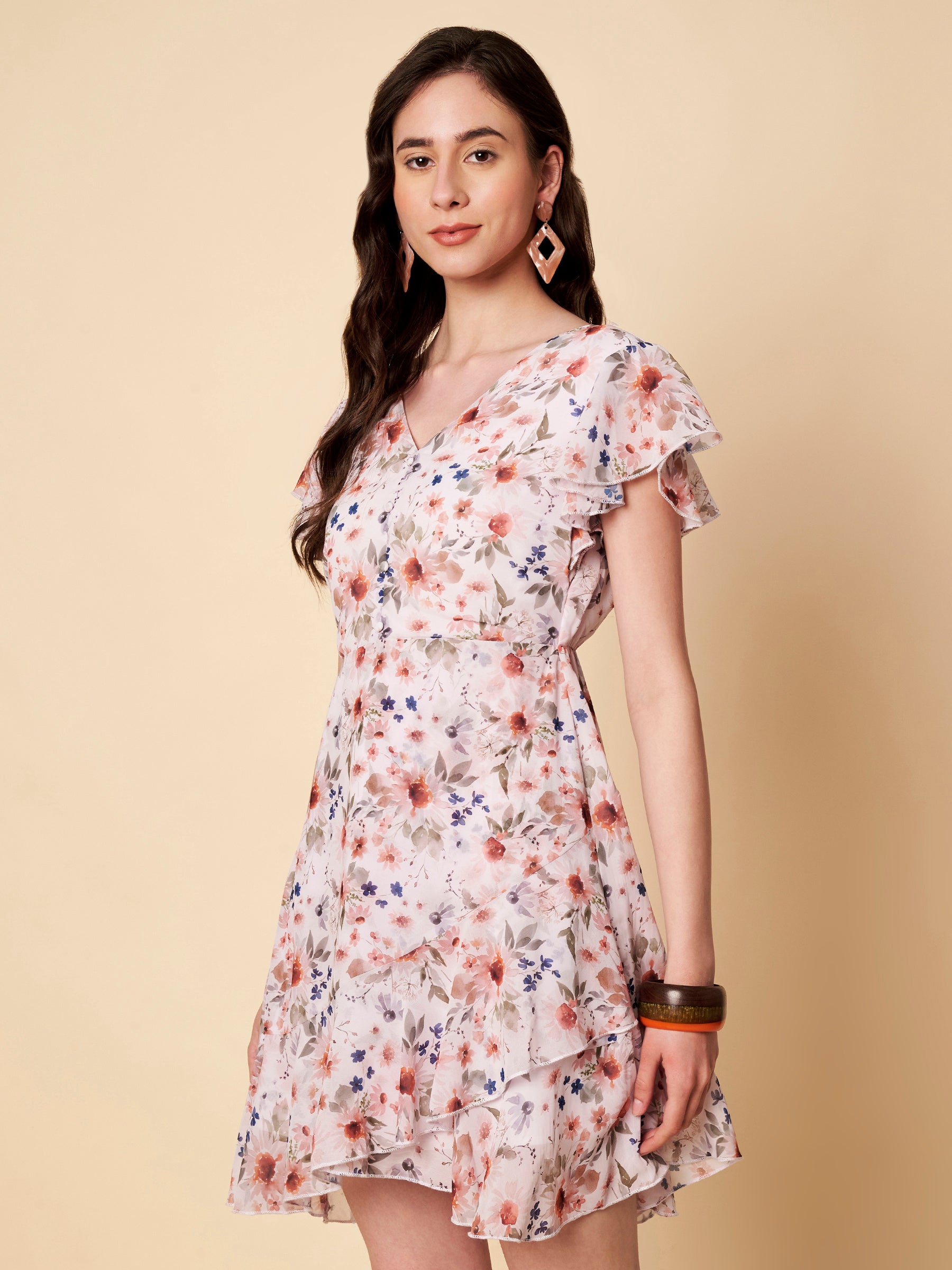 Fit & Flair Printed Dress