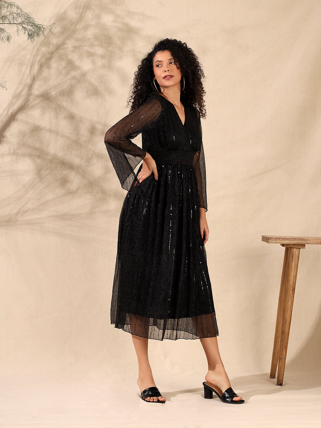 Glitter Fit & Flair Dress