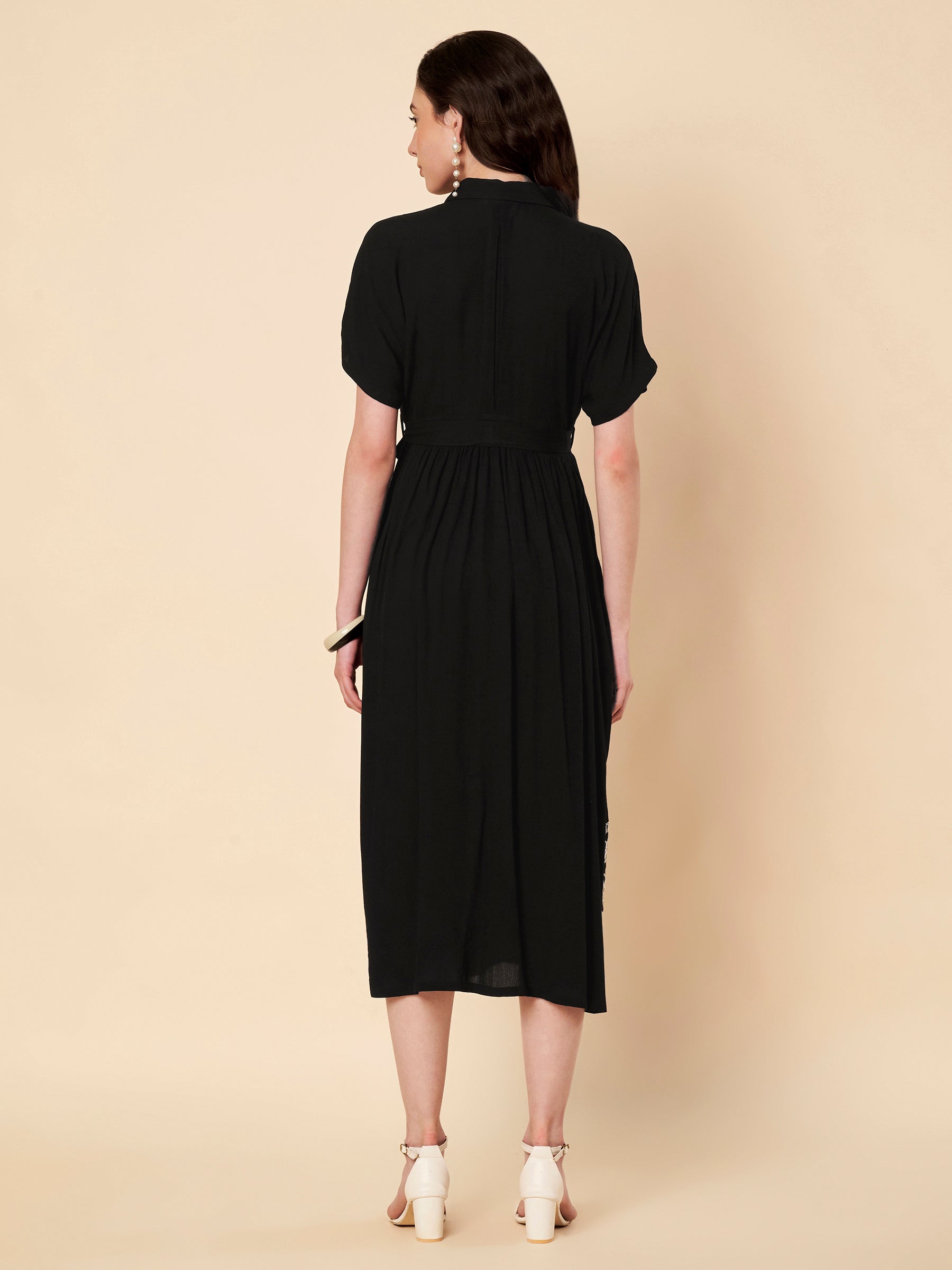 Embroidered Border Dress