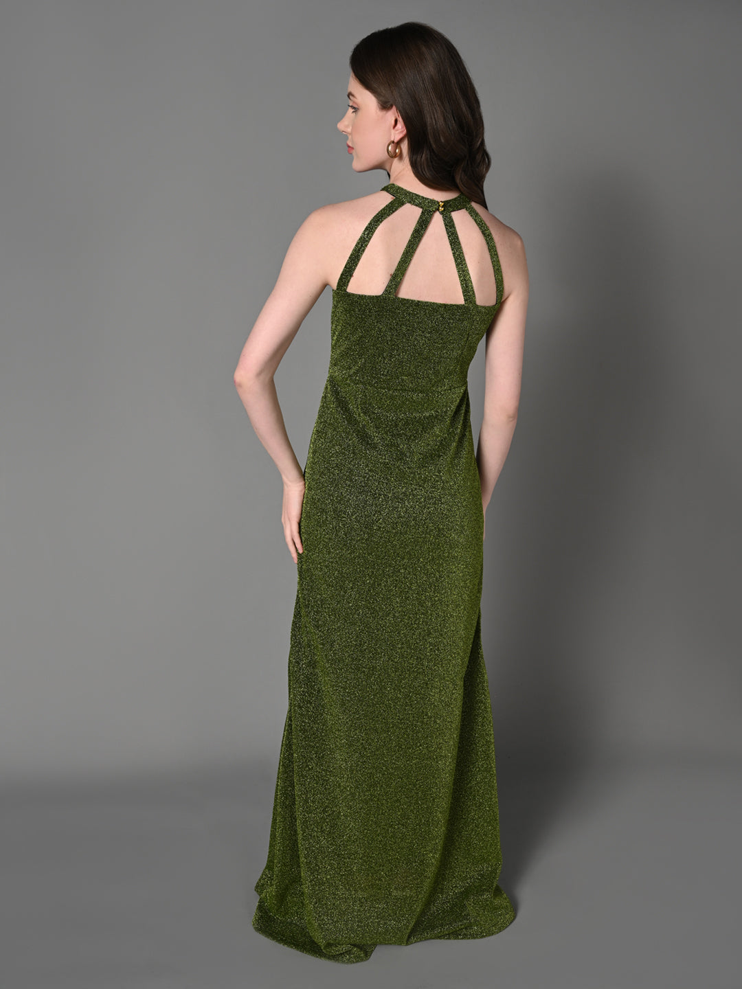 Embellished Green Gown Party Dress