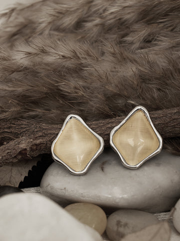 Stainless Steel Silver Studs Earrings