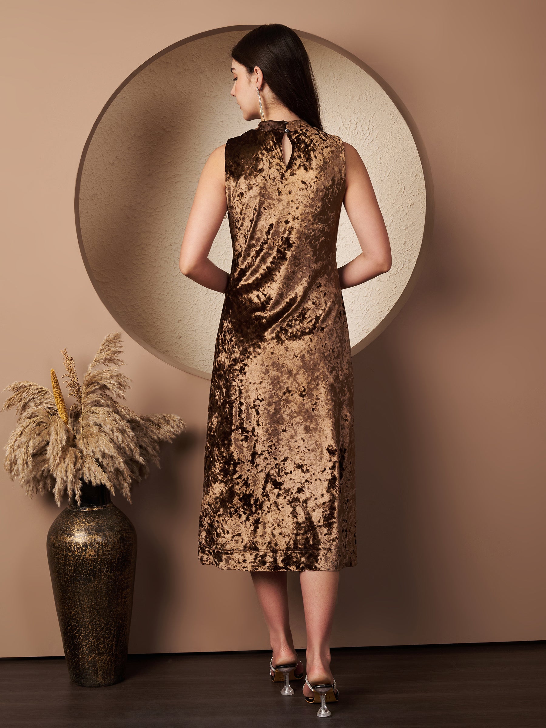 Embellished Velvet Dress