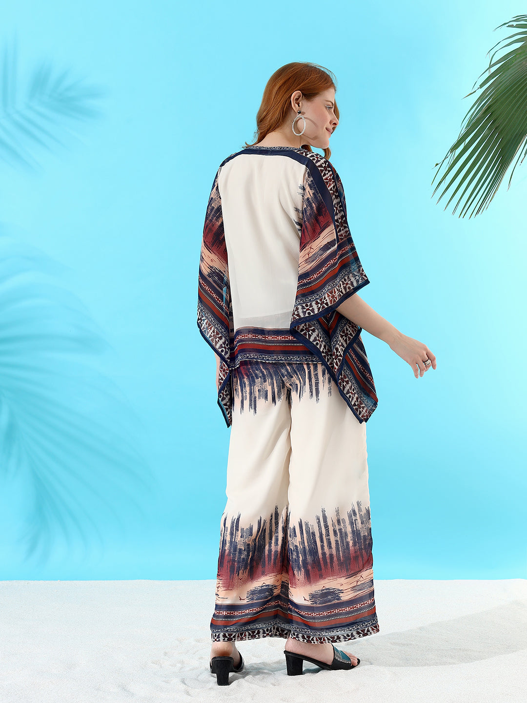V-neck Printed Coord set