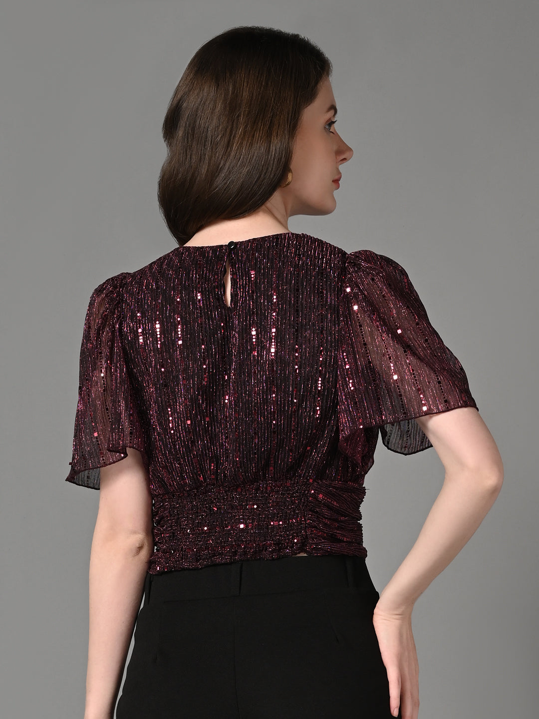 Embellished Purple Party Top