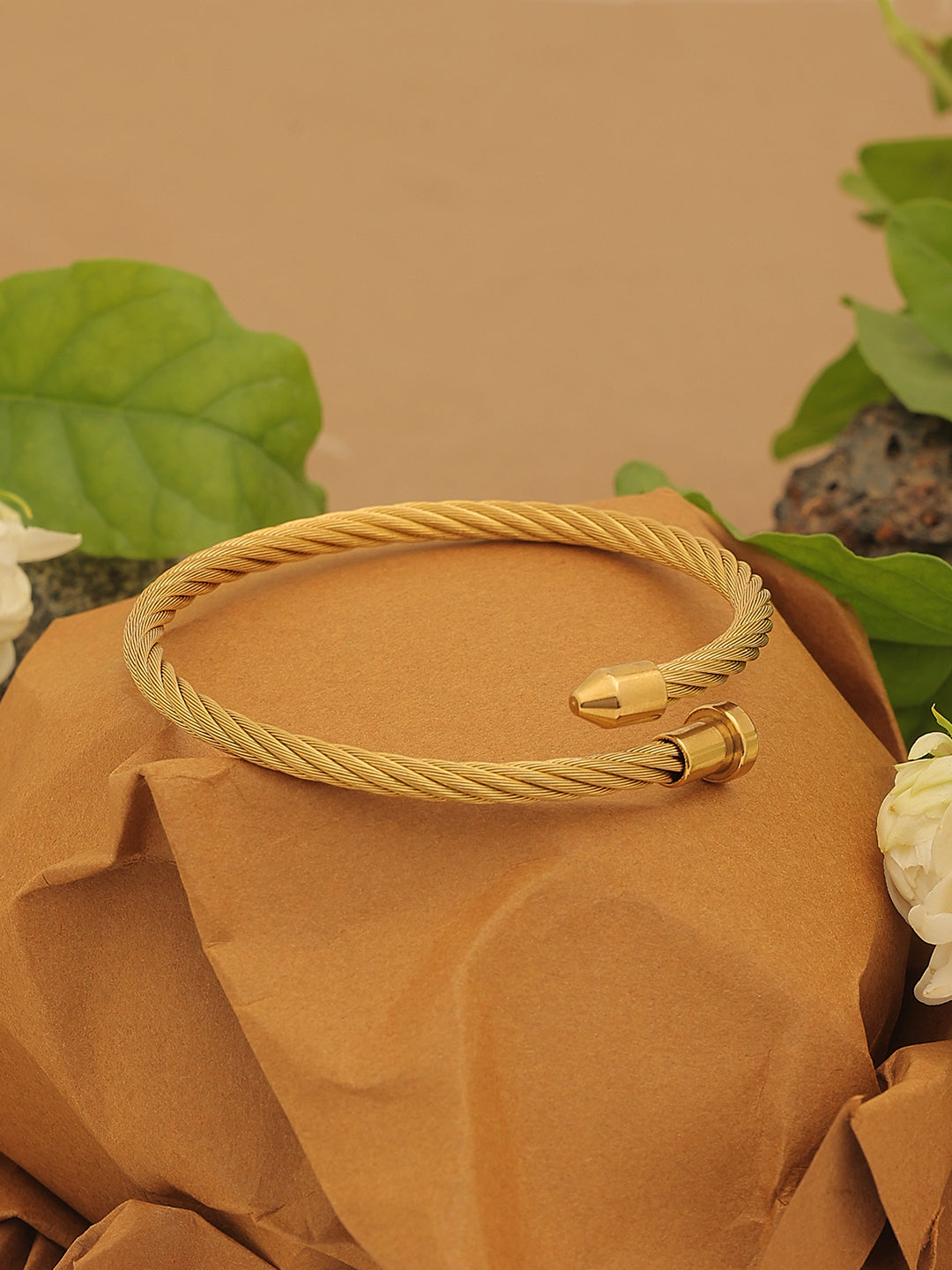 Slip-On Gold Plated Bracelet