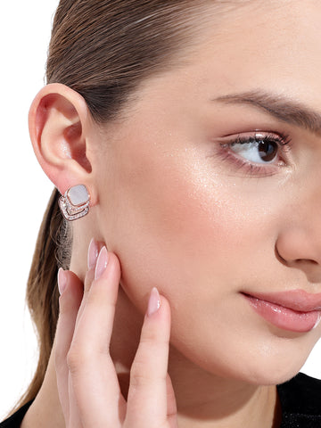 Women Rose Gold Earrings
