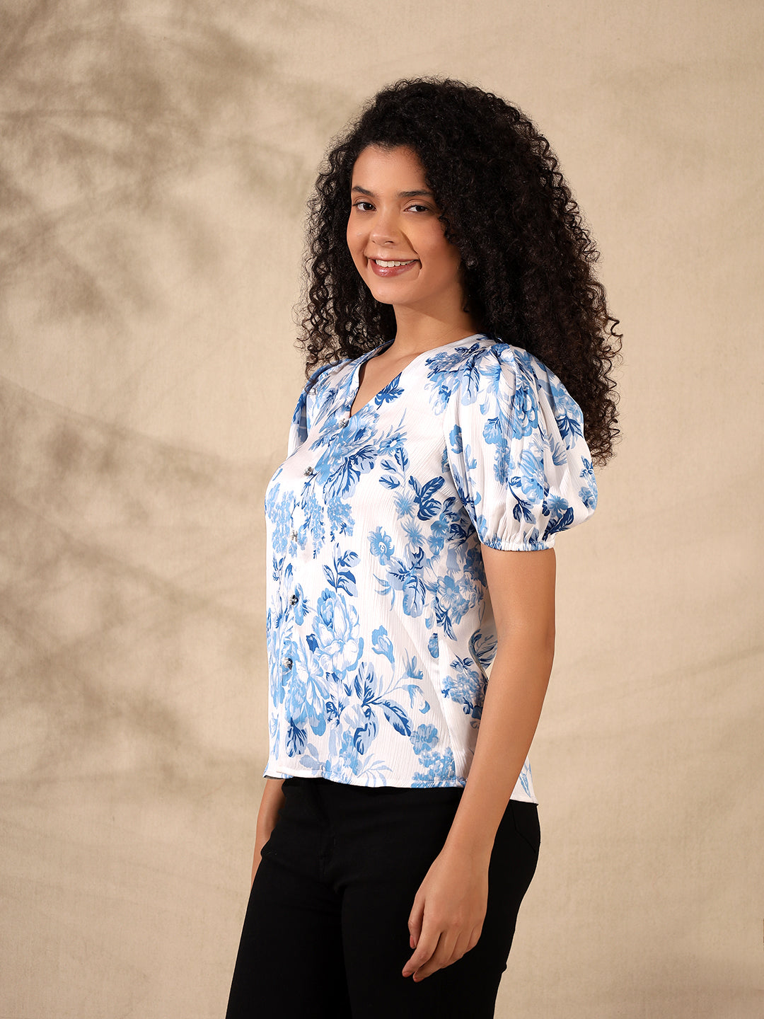 Printed Chiffon Top