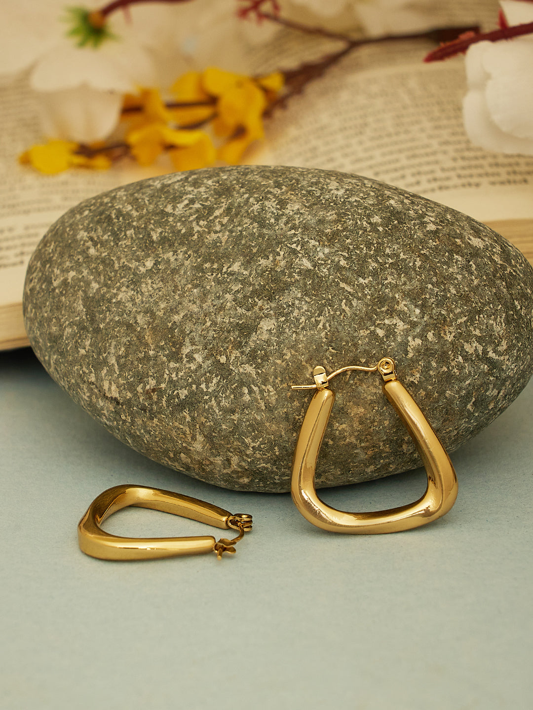 Women Gold-Plated Hoop Earrings