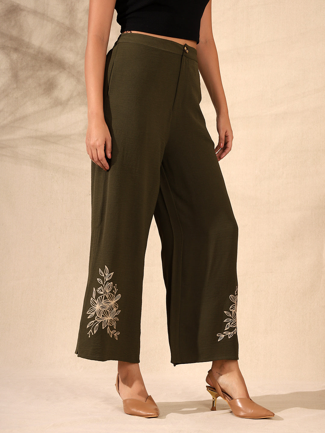 Embelished Flaired Pant