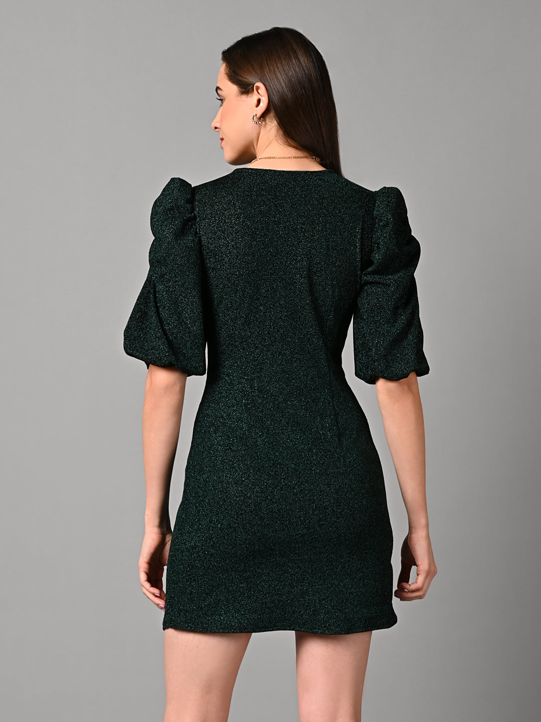 Embellished Black Ruched  Dress