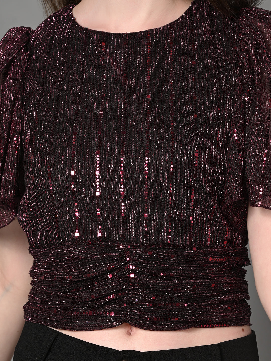 Embellished Purple Party Top