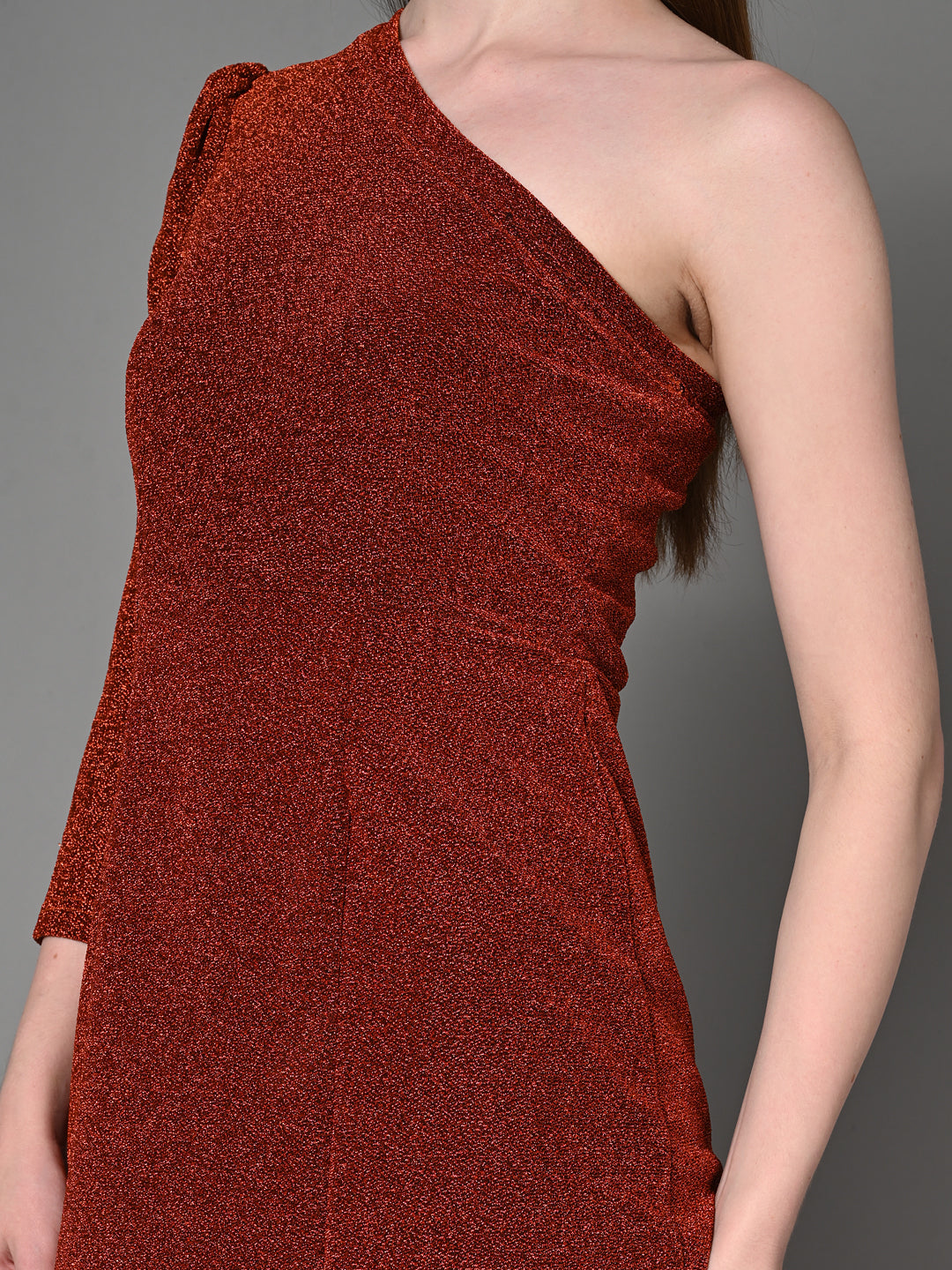Embellished Red Fitted Sheath Dress
