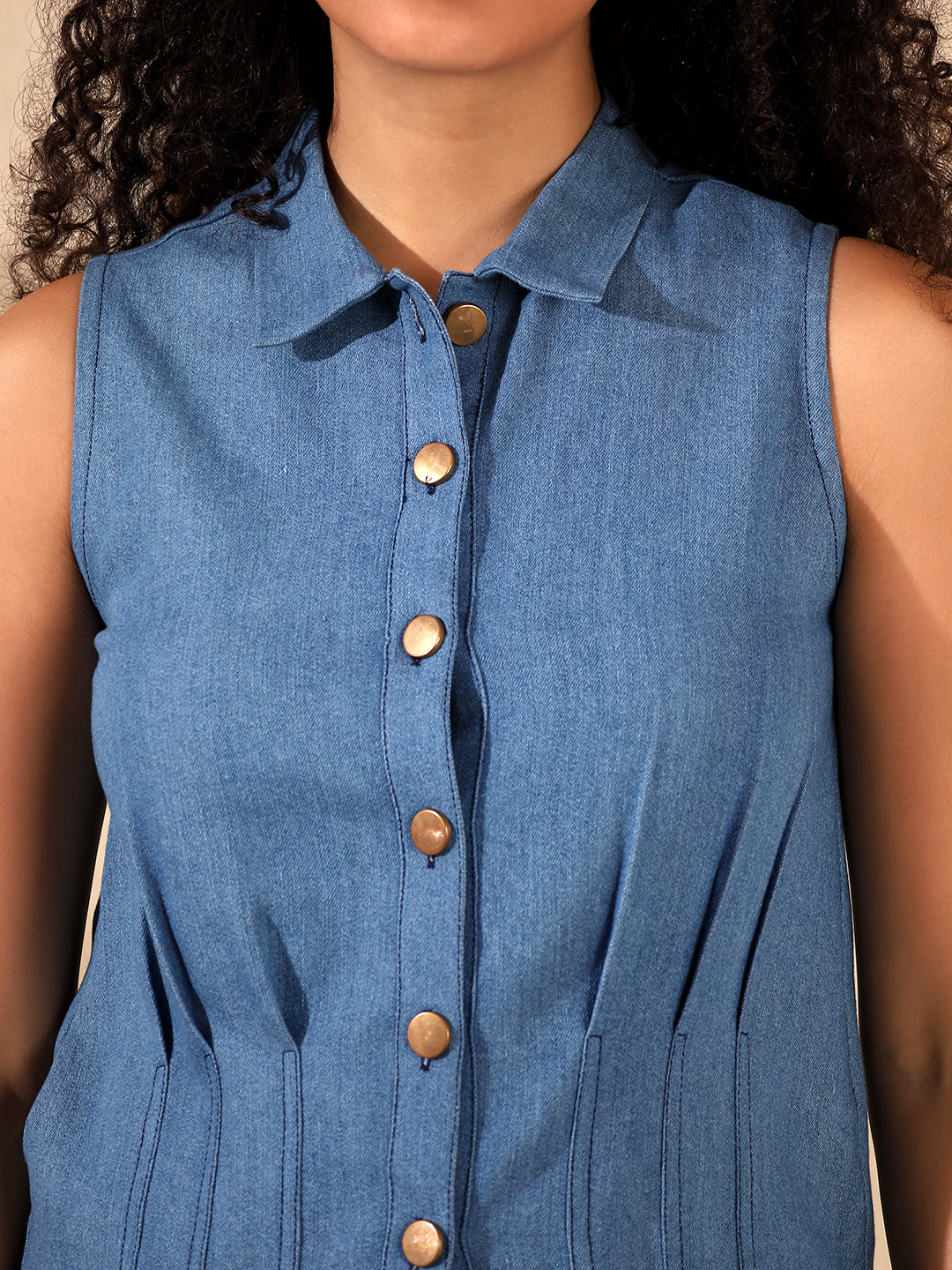Denim Shirt Top
