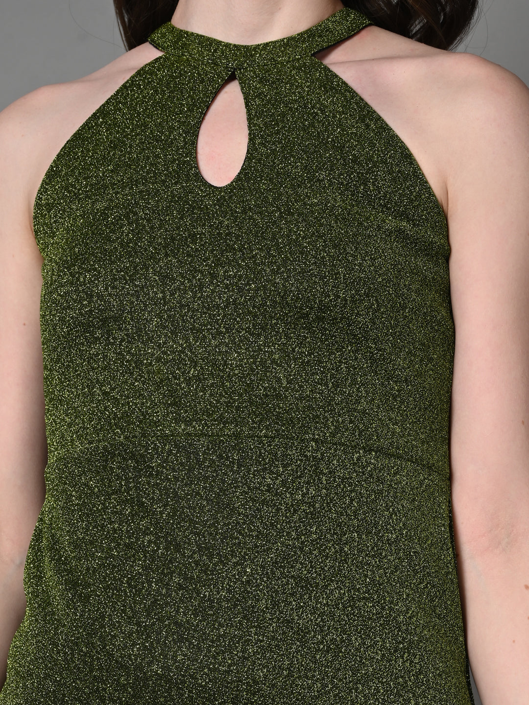 Embellished Green Gown Party Dress