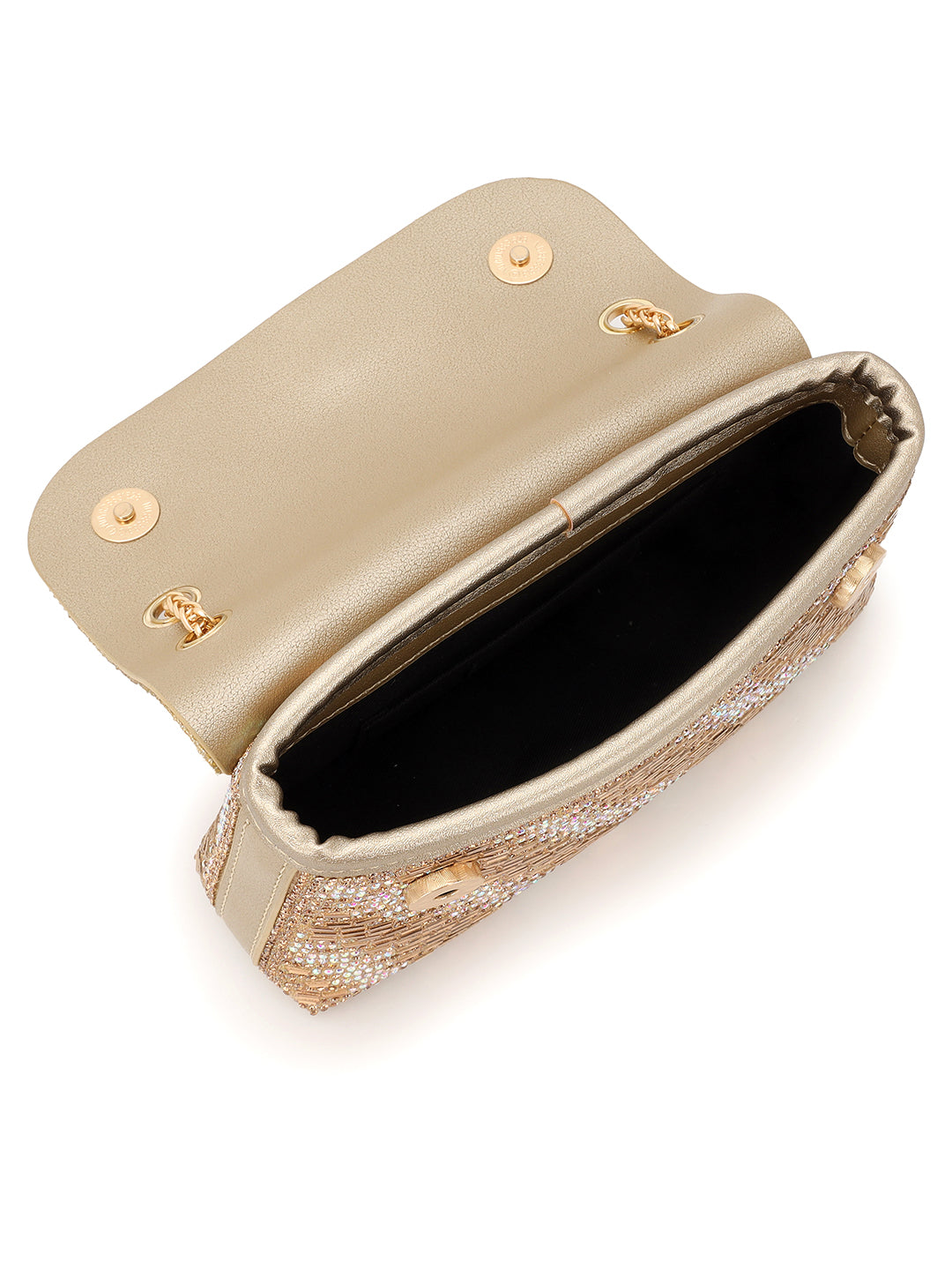 Embellished Golden Sling Bag