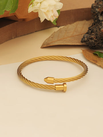 Slip-On Gold Plated Bracelet
