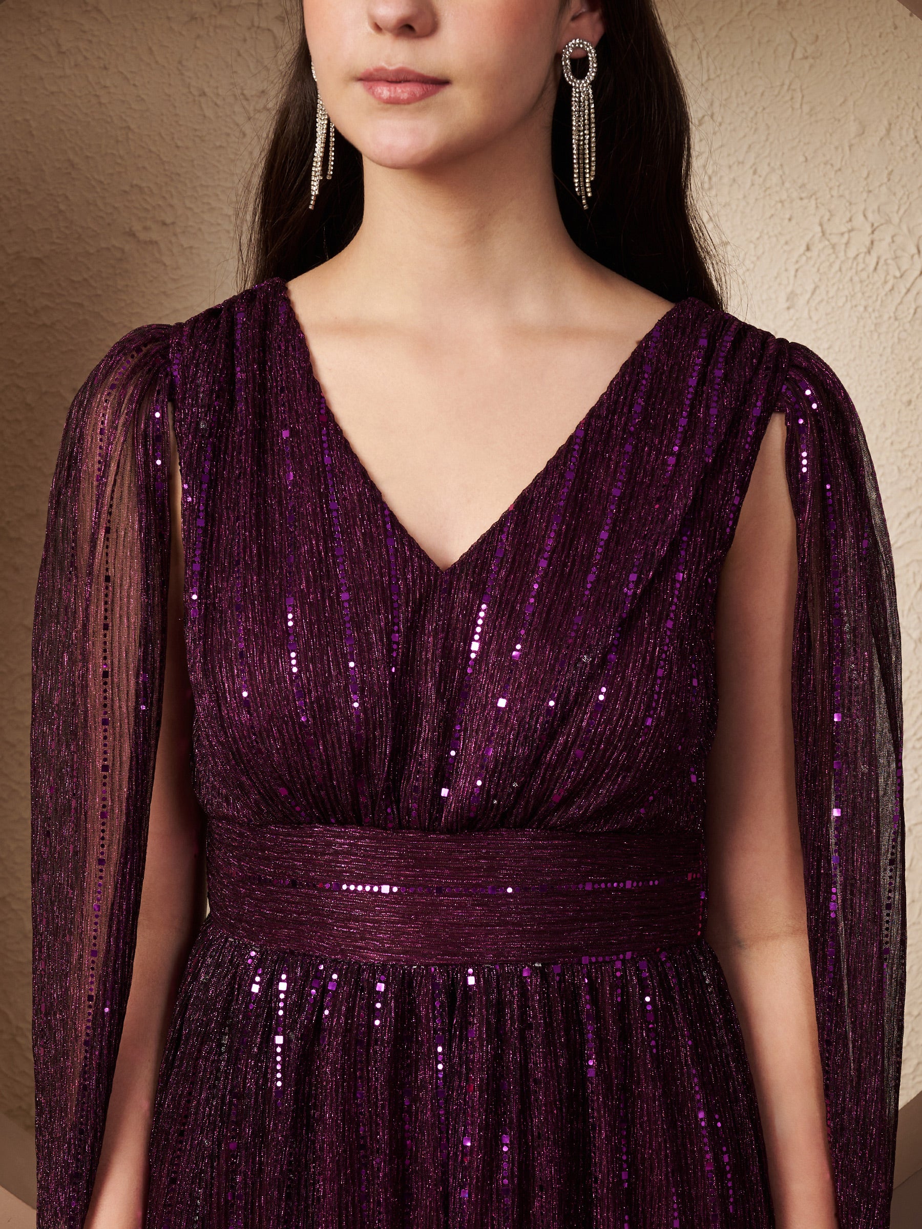 Embellished Fit & Flair Dress