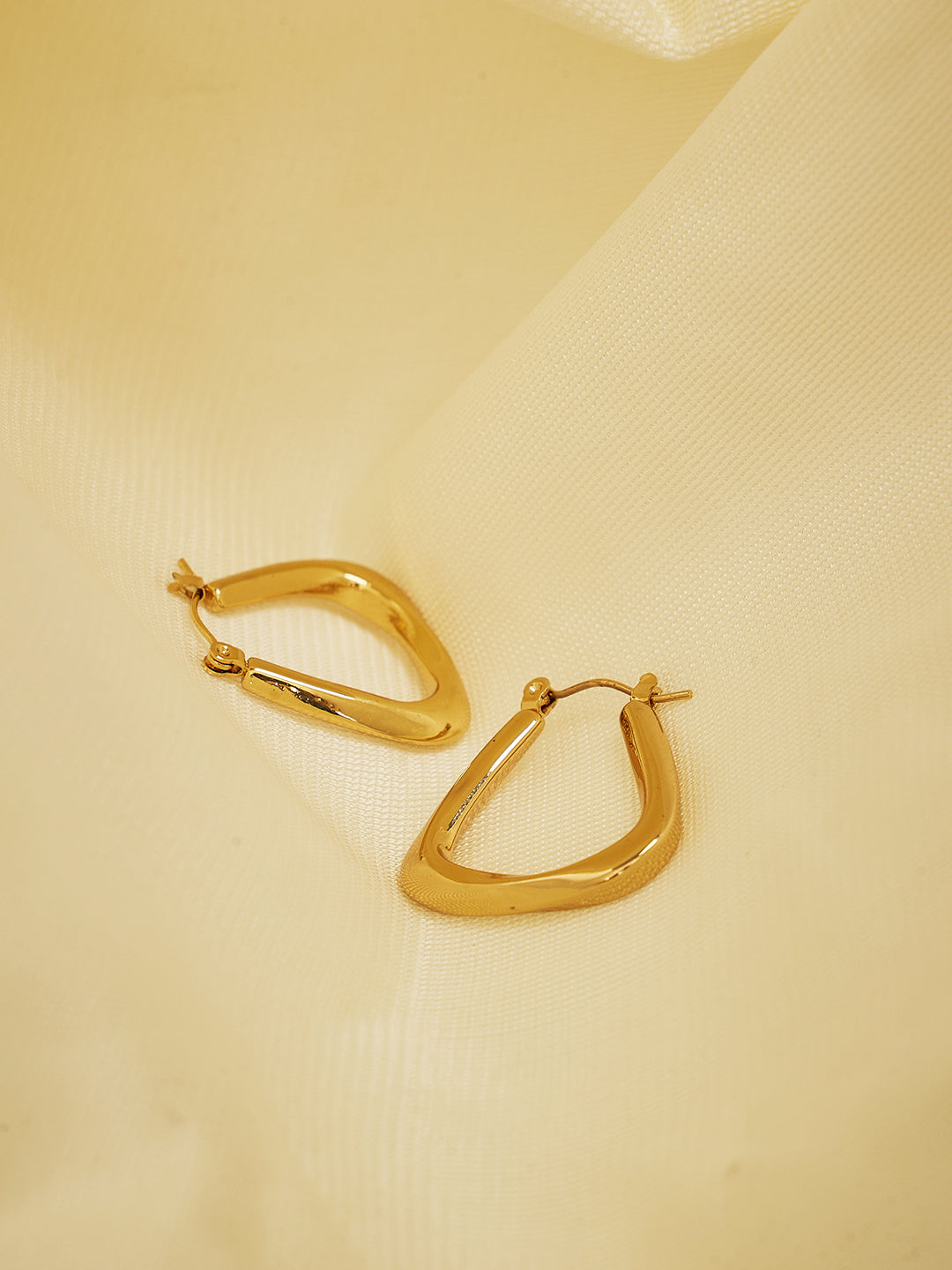 Women Gold-Plated Hoop Earrings