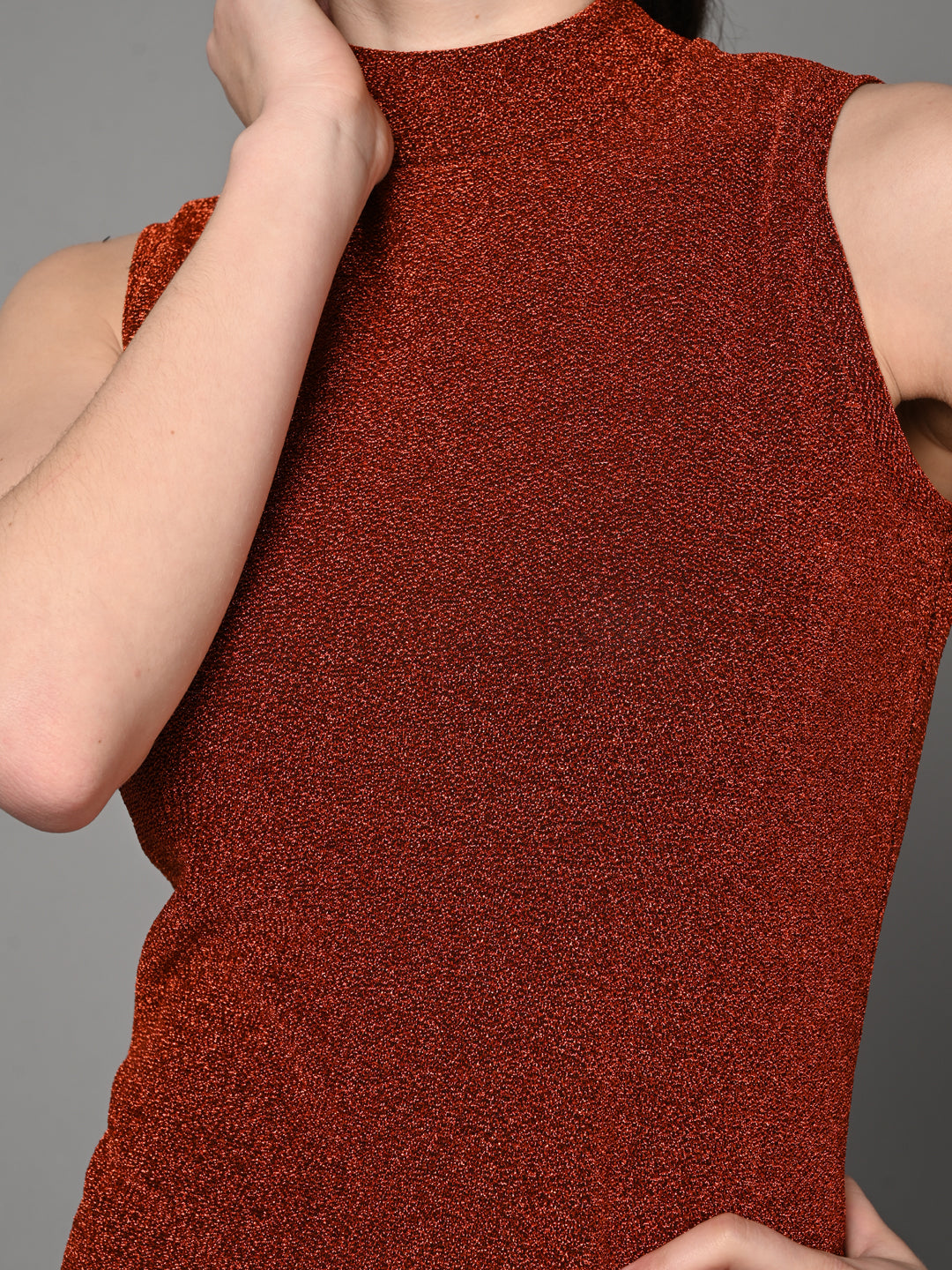 Embellished Red Fitted Sheath Dress