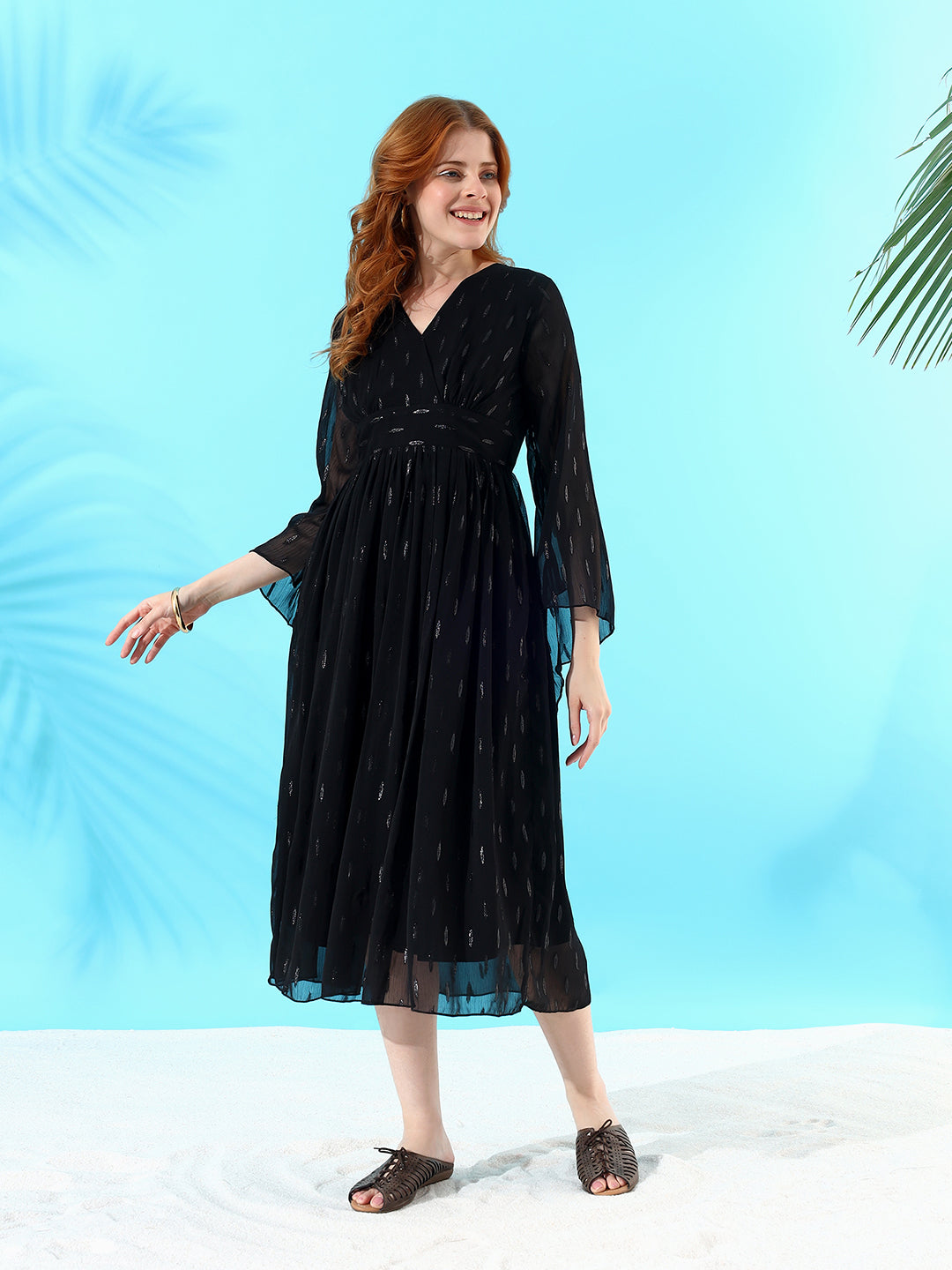 Serenity V-neck Fit & Flair Dress