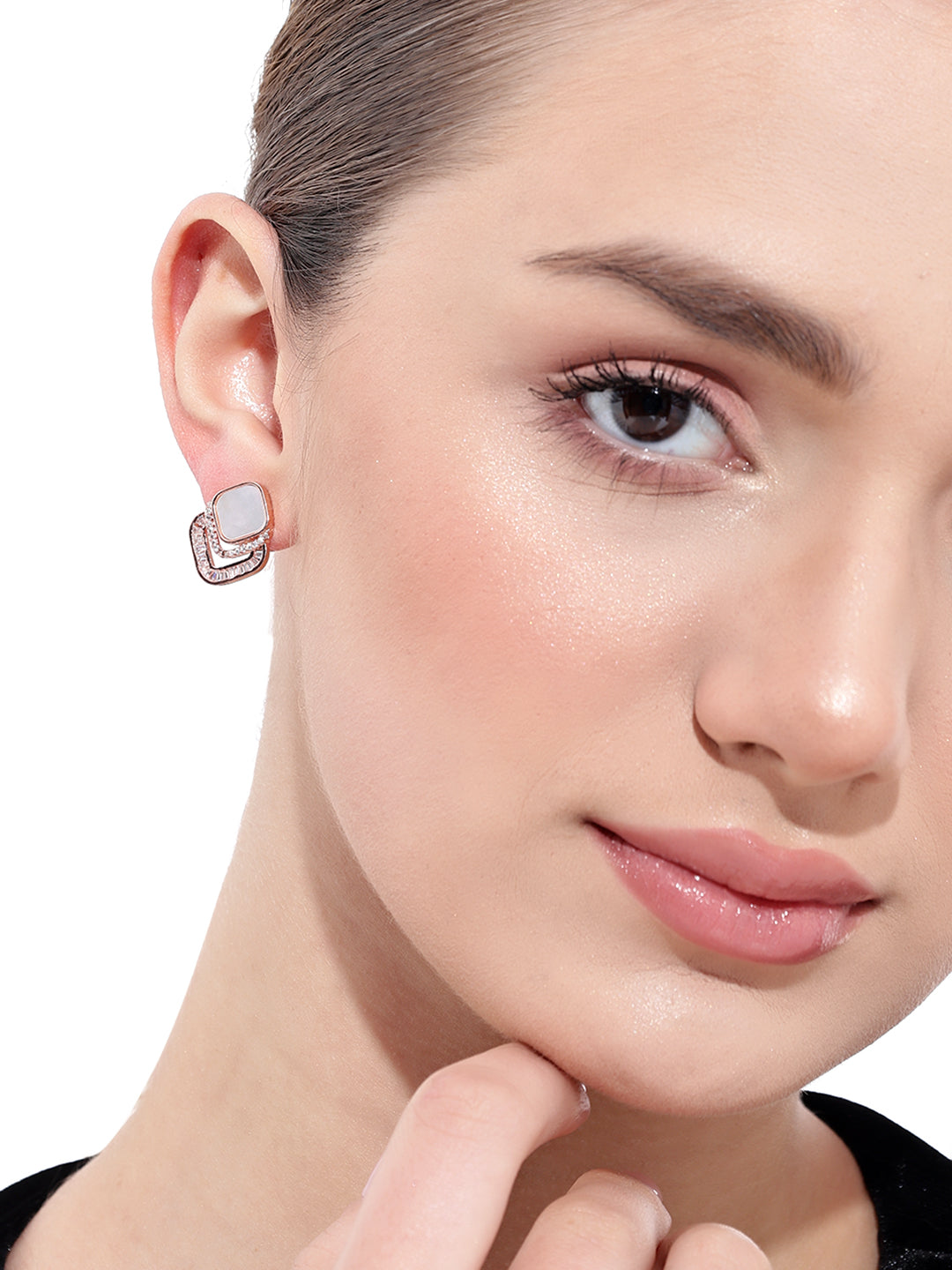 Women Rose Gold Earrings