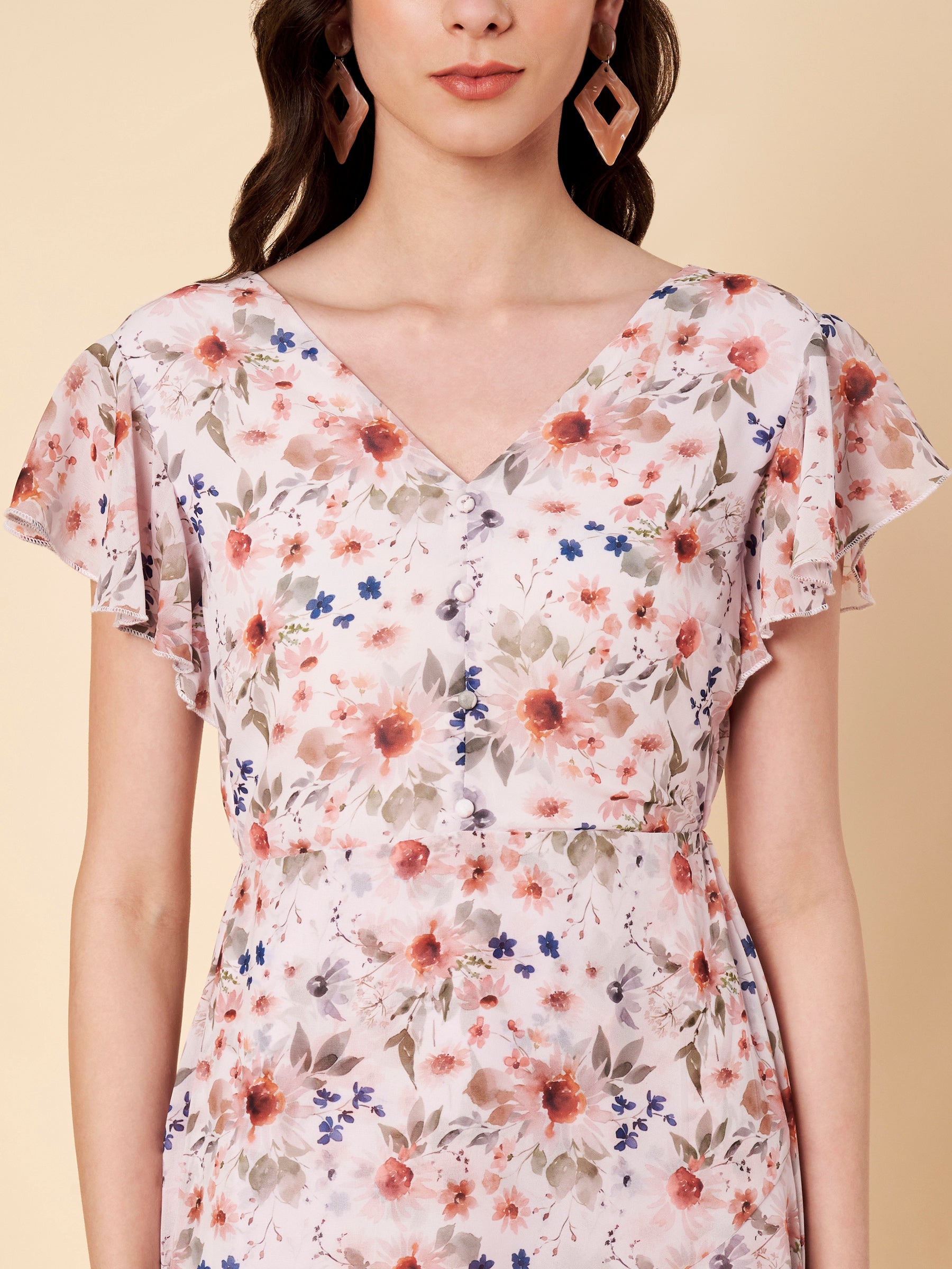 Fit & Flair Printed Dress