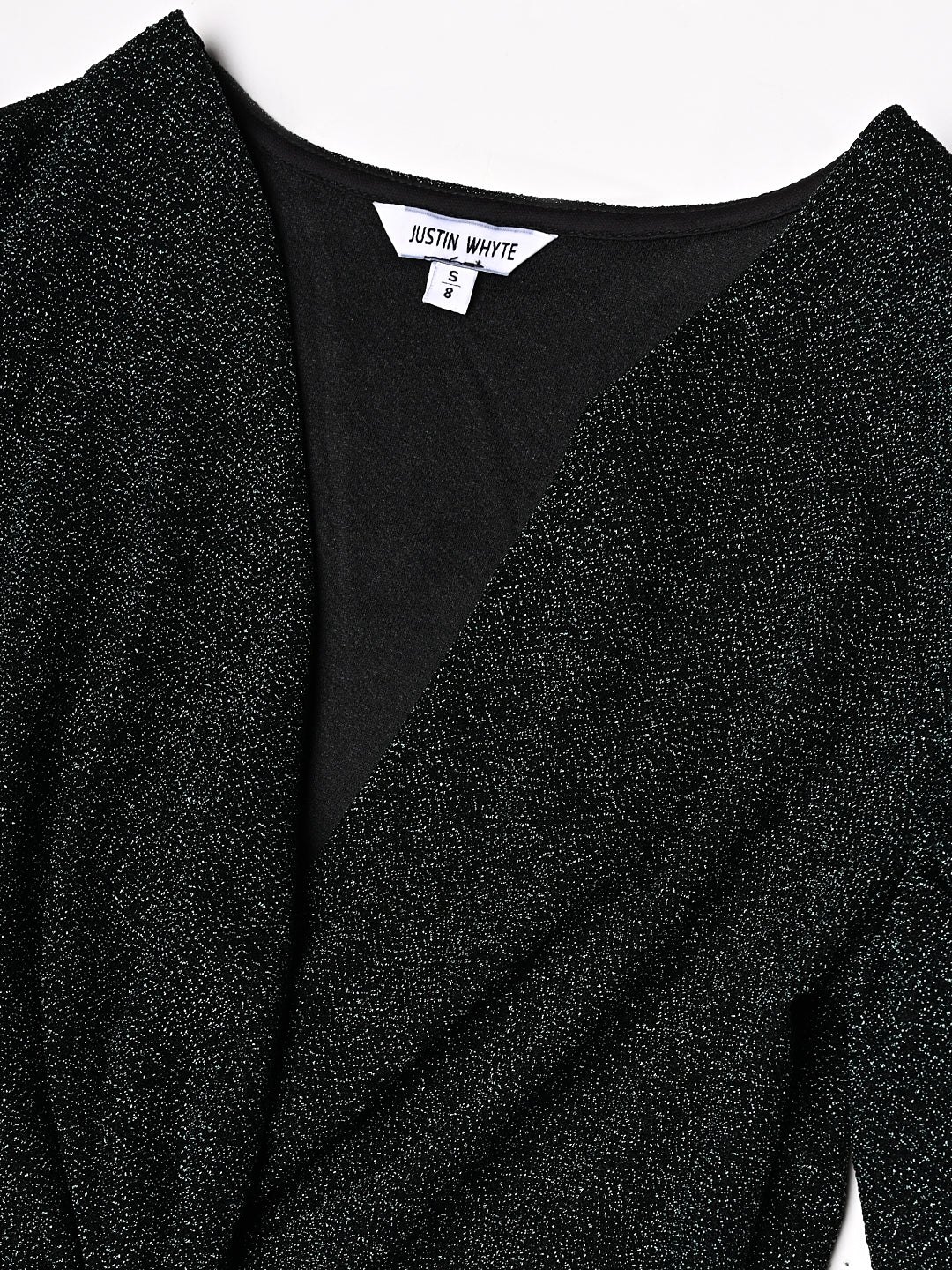 Embellished Black Ruched  Dress